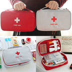Travel First Aid Kit Bag Home Emergency Medical Survival Rescue Box, 23x13x7.5cm (Red)