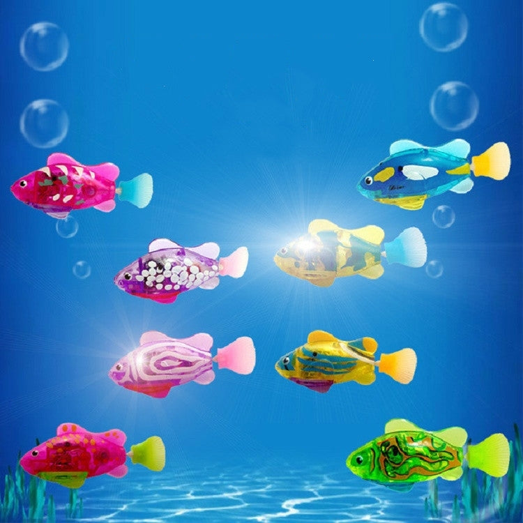 8 in 1 Simulation Electric Fish Babies Shower Toy with Swimming & Lighting Function, Simulation Electric Fish Simulation Electric Fish