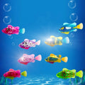 8 in 1 Simulation Electric Fish Babies Shower Toy with Swimming & Lighting Function, Simulation Electric Fish Simulation Electric Fish