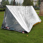 Emergency Simple Tent Outdoor Rescue Blanket First Aid Sunscreen Insulation Blanket, Silver, Orange – Waterproof