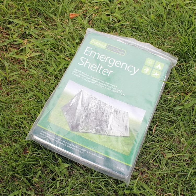Emergency Simple Tent Outdoor Rescue Blanket First Aid Sunscreen Insulation Blanket, Silver, Orange – Waterproof