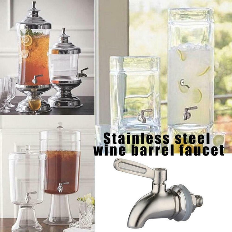 Drink Dispenser Beverage Wine Barrel Tap Spigot Stainless Steel Coffee Juice Faucet, 12mm, 16mm