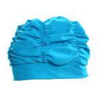 Women Earmuffs Pleated Cloth Swimming Cap, Women Swimming Cap (Lake Blue), Women Swimming Cap (Purple), Women Swimming Cap (Rose)