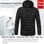 Winter Smart Electric Heating Hooded Jacket, XXXL, XXXXL, M, L, XL – Waterproof