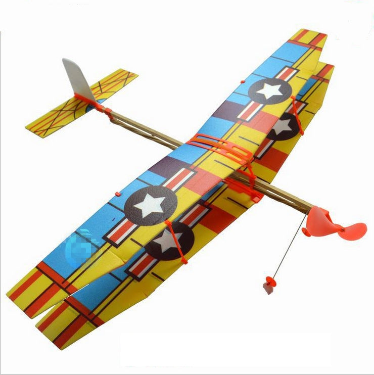 DIY Assemble Rubber Powered Model Plane Glider Aircraft Toy Educational Toys, Random Style Delivery, Plane Glider Toy Plane Glider Toy
