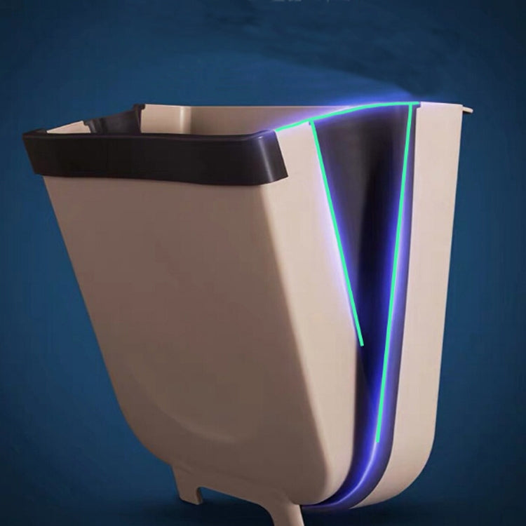 Foldable Hanging Kitchen Trash Can, 23x6x29cm 23x6x29cm Coffee