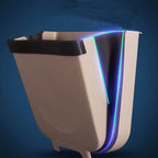 Foldable Hanging Kitchen Trash Can, 23x6x29cm 23x6x29cm Coffee
