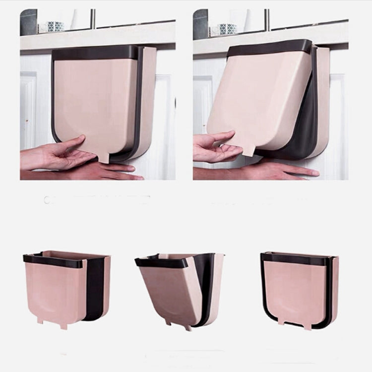 Foldable Hanging Kitchen Trash Can, 23x6x29cm