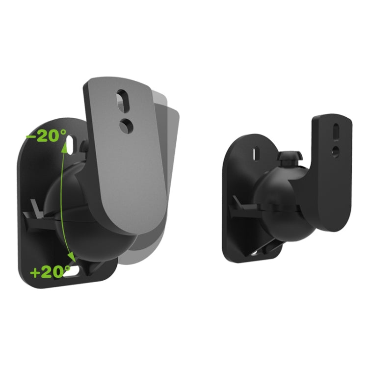 Pair Black Surround Sound Speaker Wall Mount Brackets 45 Degree Rotatable Design TV Wall Mount 8 x 4.5 x 5.8cm Default Title
