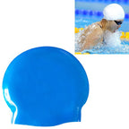 Glossy Seamless Pure Silicone High Elasticity Professional Swimming Cap, Glossy Seamless (Blue), Glossy Seamless (White), Glossy Seamless (Pink), Glossy Seamless (Red), Glossy Seamless (Purple), Glossy Seamless (Yellow) Glossy Seamless (Blue) Blue