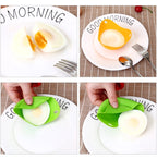 Silicone Egg Cooker Egg Bracket Kitchen Tools Pancake Cookware Bakeware Steam Eggs Plate Tray, Red, 4 pieces of steamed egg – Durable Build, Easy to Use