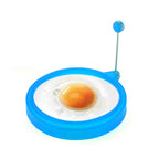 DIY Breakfast Round Silicone Egg Ring Fried Egg Mould Pancake Ring Non-stick Kitchen Cooking Mould, Round, Blue, Round, Green, Round, Orange, Round, Red Round, Blue Blue