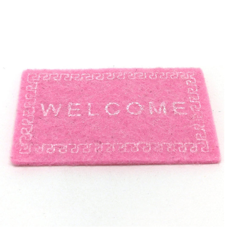 Handmade Simulation Doll House Accessories Welcome Pad Floor Mat Model – Durable Build, Easy to Use Pink