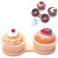 Cartoon Cute Cream Cake Glasses Double Box Contact Lenses Couple Box Yellow