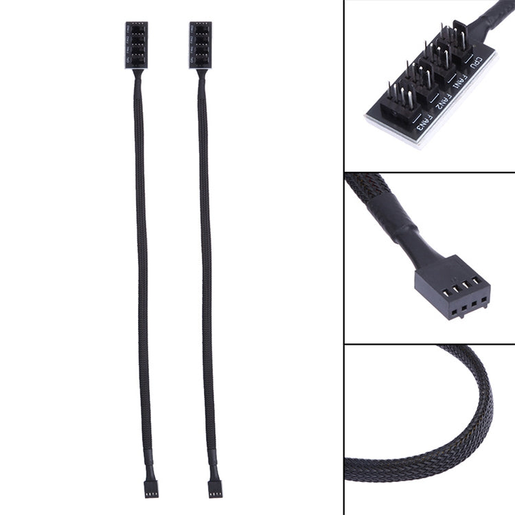 2 PCS Computer Fan PWM Hub Computer Chassis Fan Hub, A Drag Five, A Drag Four – Durable Build, Easy to Use