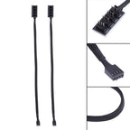 2 PCS Computer Fan PWM Hub Computer Chassis Fan Hub, A Drag Five, A Drag Four – Durable Build, Easy to Use
