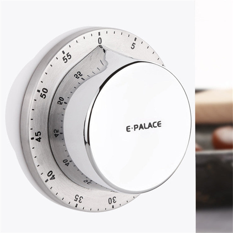 E-PALACE Magnet Timer Kitchen Stainless Steel Timer Creative Alarm Clock Mechanical Reminder Countdown Pomodoro, E-PALACE Magnet Timer E-PALACE Magnet Timer