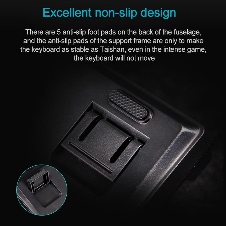 Rapoo V500 PRO Mixed Light 104 Keys Desktop Laptop Computer Game Esports Office Home Typing Wired Mechanical Keyboard, Black Shaft, Green Shaft, Tea Shaft, Red Shaft – Aluminum Alloy