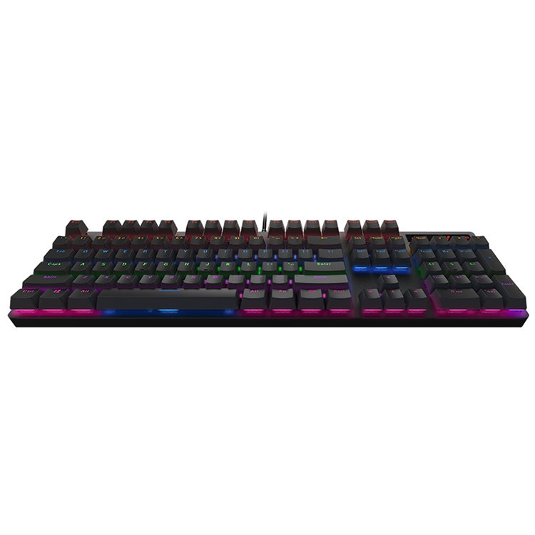 Rapoo V500 PRO Mixed Light 104 Keys Desktop Laptop Computer Game Esports Office Home Typing Wired Mechanical Keyboard, Black Shaft, Green Shaft, Tea Shaft, Red Shaft – Aluminum Alloy