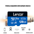 Lexar 633x 128GB High-speed Driving Recorder Dedicated TF Card Mobile Phone Memory Card, 128GB – Shockproof, Waterproof