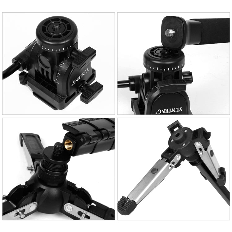 YUNTENG VCT-288RM SLR Camera Monopod Camera Support Foot Hydraulic Head Professional Photography Stand, Max Height: 1.48m, VCT-288RM