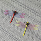 4 PCS/Set Simulation Dragonfly Magnetic Refrigerator Stickers Home Wall Garden Decoration, 4 PCS/Set Magnetic, 4 PCS/Set Pin