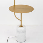 Minimalist Marble with Small Table Floor Lamp