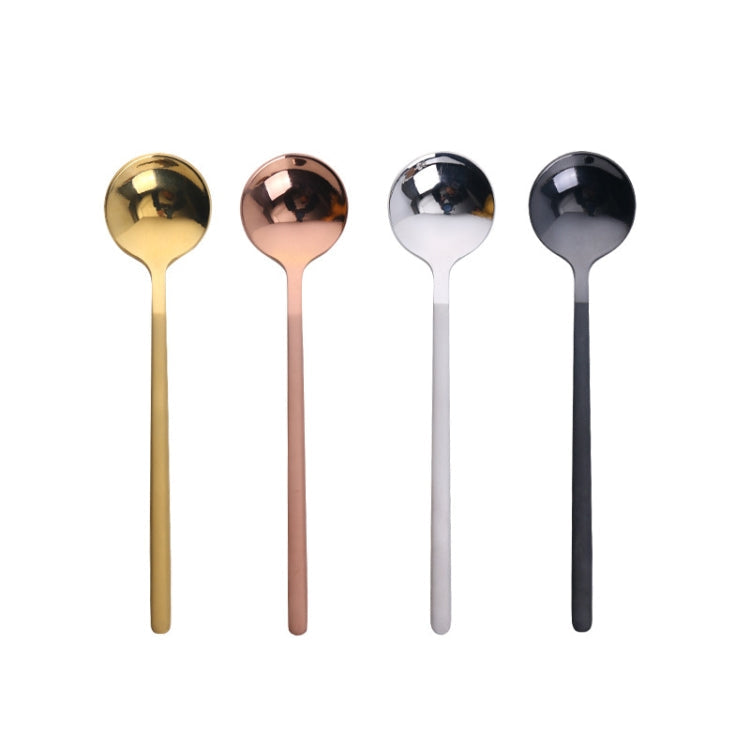 Mini Accessories Coffee Spoon Kitchen Dessertspoon Dining Round Shape Coffee Stainless Steel Home, 13cm, 15cm, 17cm