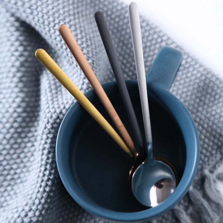 Mini Accessories Coffee Spoon Kitchen Dessertspoon Dining Round Shape Coffee Stainless Steel Home, 13cm, 15cm, 17cm