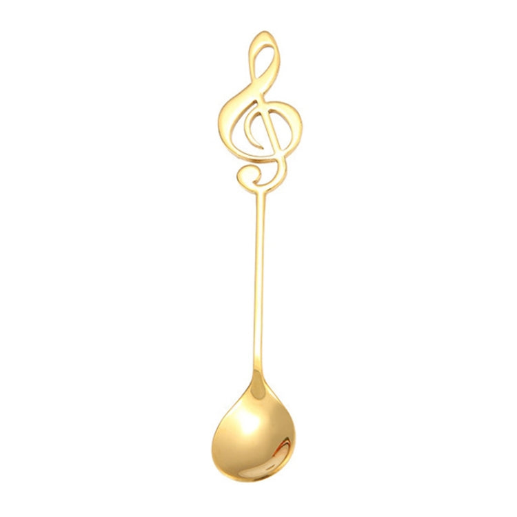 Creative Musical Note Spoon Coffee Stirring Scoop Stainless Steel Titanium Music Bar Spoon Gift Spoon Gold