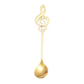 Creative Musical Note Spoon Coffee Stirring Scoop Stainless Steel Titanium Music Bar Spoon Gift Spoon Gold