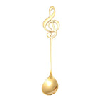 Creative Musical Note Spoon Coffee Stirring Scoop Stainless Steel Titanium Music Bar Spoon Gift Spoon Gold