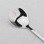 2 PCS Stainless Steel Spoon Portable Metal Coffee Teaspoon Creative Love Heart Shaped Wedding Party Gift Dinnerware, Silver Single Hole Love, Gold Single Hole Love, Rose Gold Porous Love, Blue Porous Love, Colorful Porous Love