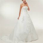 Vintage Lace Slim Slimming Tube Top Long Trailing Wedding Dress, M, L, XL M