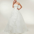 Vintage Lace Slim Slimming Tube Top Long Trailing Wedding Dress, M, L, XL