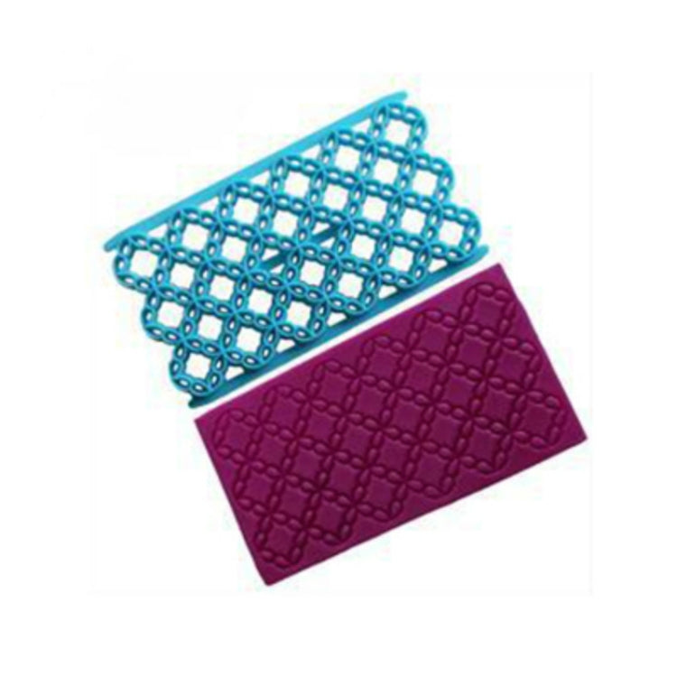 2 PCS Cake Fondant Tool Heart Shaped Diamond Texture Plaid Overpass Quyi Seal Printing Mould – Durable Build, Easy to Use Four Leaf Flower 54216