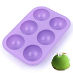 2 PCS 6 Even Small Semi-Circular Silicone Cake Mold Jelly Scented Candle Plaster Mold, Small Semi-Circular Small Semi-Circular
