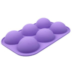 2 PCS 6 Even Small Semi-Circular Silicone Cake Mold Jelly Scented Candle Plaster Mold, Small Semi-Circular