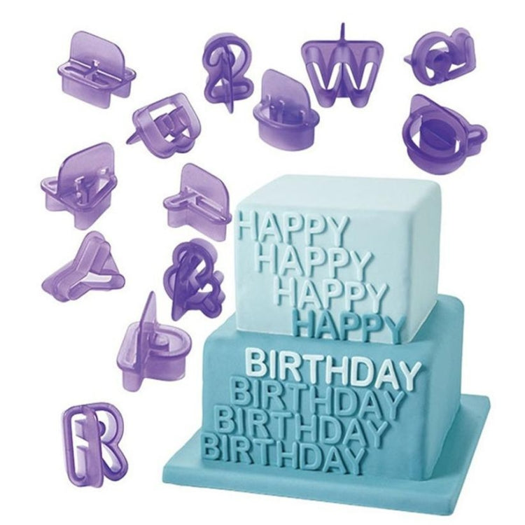 40pcs / Set Alphanumeric Plastic Cookie Molds Symbol Fondant Cake Decorative Printing Molds, Alphanumeric Shape Alphanumeric Shape