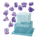 40pcs / Set Alphanumeric Plastic Cookie Molds Symbol Fondant Cake Decorative Printing Molds, Alphanumeric Shape Alphanumeric Shape