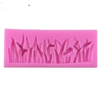 2 PCS Grass Decoration Liquid Silicone Mold Fondant Cake Mold, Grass Shape