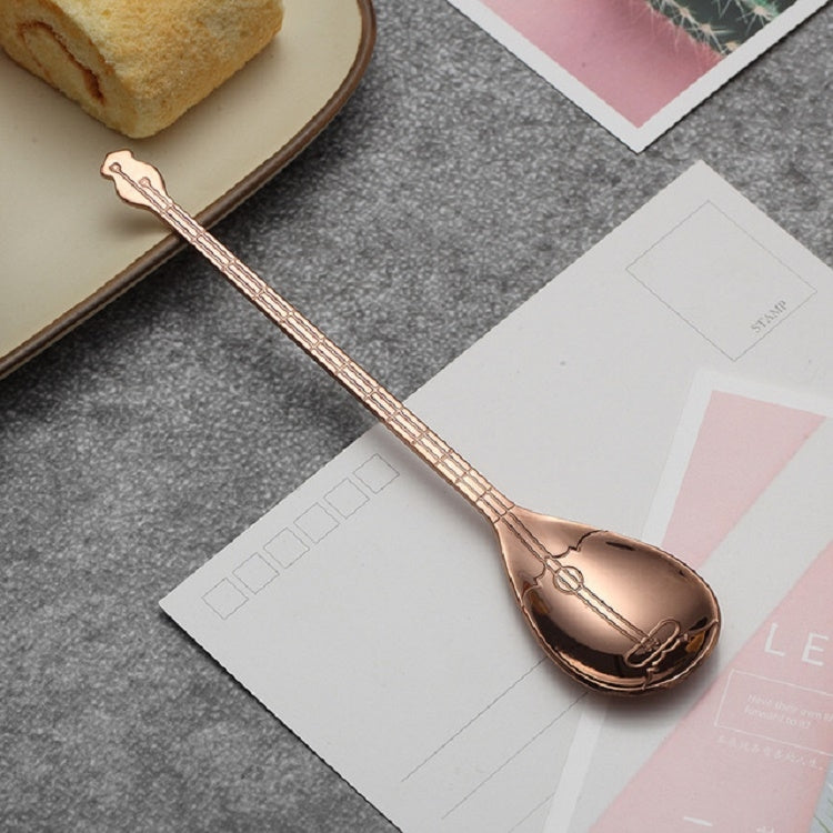 Stainless Steel Coffee Mixing Spoon Creative Musical Instrument Shape Spoon, Guitar Silver, Octagonal Silver, Lute Silver, Yueqin Silver, Guitar Titanium Gold, Octagonal Titanium Gold, Lute Titanium Gold, Yueqin Titanium Gold, Guitar Rose Gold... –... Lute Rose Gold