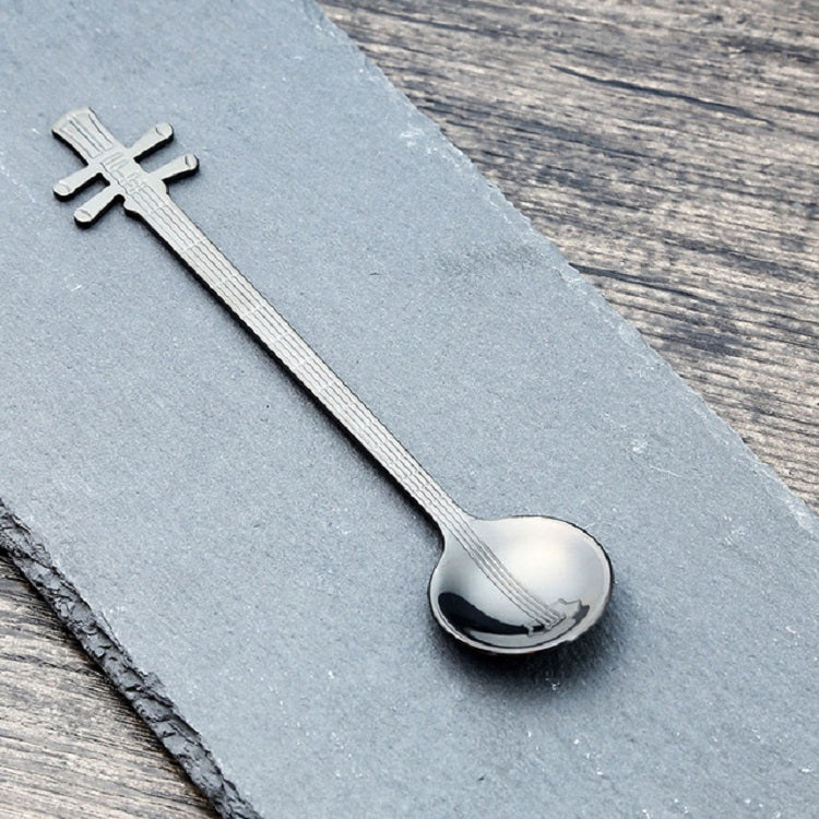 Stainless Steel Coffee Mixing Spoon Creative Musical Instrument Shape Spoon, Guitar Silver, Octagonal Silver, Lute Silver, Yueqin Silver, Guitar Titanium Gold, Octagonal Titanium Gold, Lute Titanium Gold, Yueqin Titanium Gold, Guitar Rose Gold... –... Yueqin Titanium Black