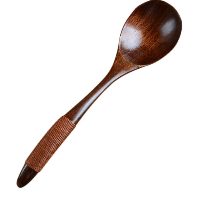 10 PCS Eco Wooden Spoon Flatware Kitchen Soup Coffee Stirring Spoons Cooking Utensil Coffee Tea Mixing Spoons, Coffee Spoon(Brown), Coffee Spoon(Black), Coffee Spoon(Light Brown) Coffee Spoon(Brown) Round Mouth Tip Spoon Brown S011z