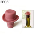 Silica Gel Top Hat Fresh Wine Corks Cruet Red Wine Stopper, 2 PCS Hat Shape(Brown), 2 PCS Hat Shape(Black), 2 PCS Hat Shape(Red Wine), 2 PCS Hat Shape(Yellow), 2 PCS Hat Shape(Rose Red), 2 PCS Hat Shape(Red) 2 PCS Hat Shape(Brown) Brown