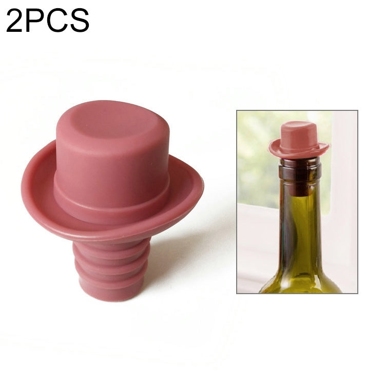 Silica Gel Top Hat Fresh Wine Corks Cruet Red Wine Stopper, 2 PCS Hat Shape(Brown), 2 PCS Hat Shape(Black), 2 PCS Hat Shape(Red Wine), 2 PCS Hat Shape(Yellow), 2 PCS Hat Shape(Rose Red), 2 PCS Hat Shape(Red) 2 PCS Hat Shape(Brown) Brown