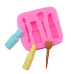 2 PCS Lipstick Eyebrow Pencil Makeup Tool Shape Silicone Fondant Cake Mold Chocolate Mold Clay Mold, Eyebrow Pencil Shape – Durable Build, Easy to Use