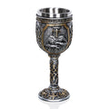 3D Viking Skull Coffee Beer Mug Skull Mug Beer Wine Drink Gift Stainless Steel Knight Decorative Cup for Men, Goblet, Mug Goblet