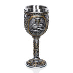 3D Viking Skull Coffee Beer Mug Skull Mug Beer Wine Drink Gift Stainless Steel Knight Decorative Cup for Men, Goblet, Mug Goblet