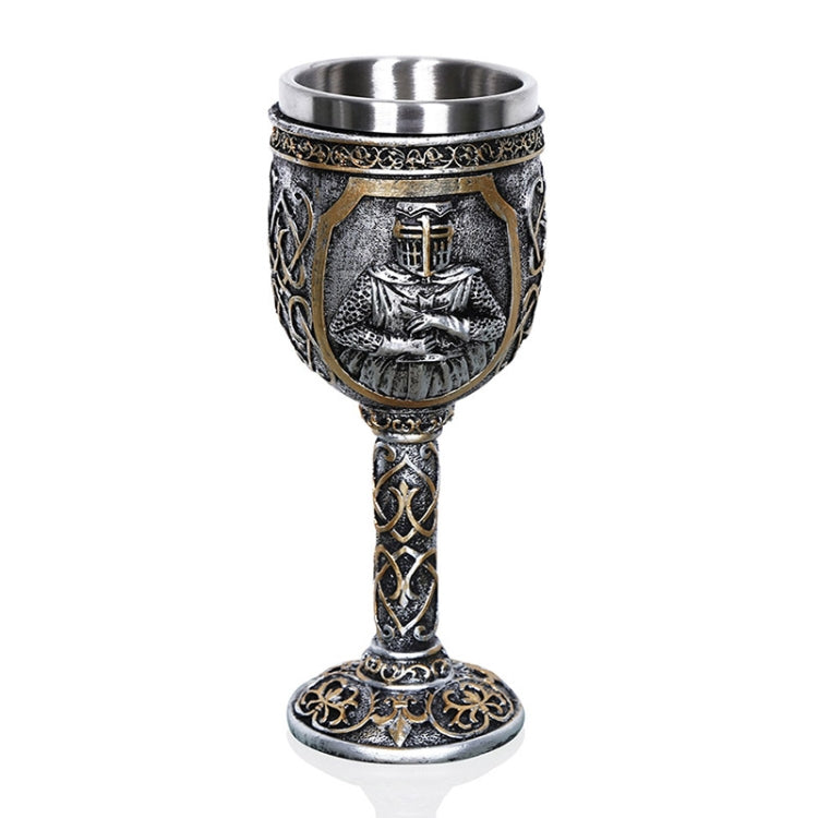 3D Viking Skull Coffee Beer Mug Skull Mug Beer Wine Drink Gift Stainless Steel Knight Decorative Cup for Men, Goblet, Mug Goblet